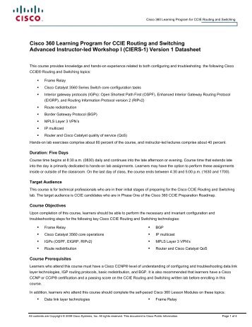 cisco 360 workbook